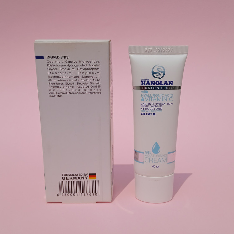 ژل کرم مرطوبکننده هنگلان مدل Fusion Fluid حاوی هیالورونیک اسید و ویتامین C وزن 45 گرم